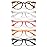 CHEERS DEVICES Reading Glasses for Women Men, Eyeglasses, Blue Light Readers for Men Women, Computer Eye Glasses, Cheaters - 5 Pair (2.0)