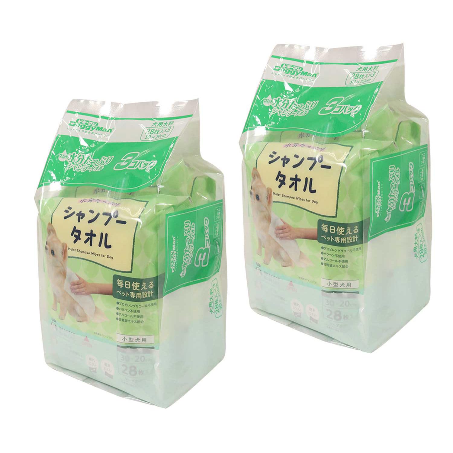 ドギーマン ウエットシャンプータオル 犬用 大判 (28枚入×3個パック)×2個…