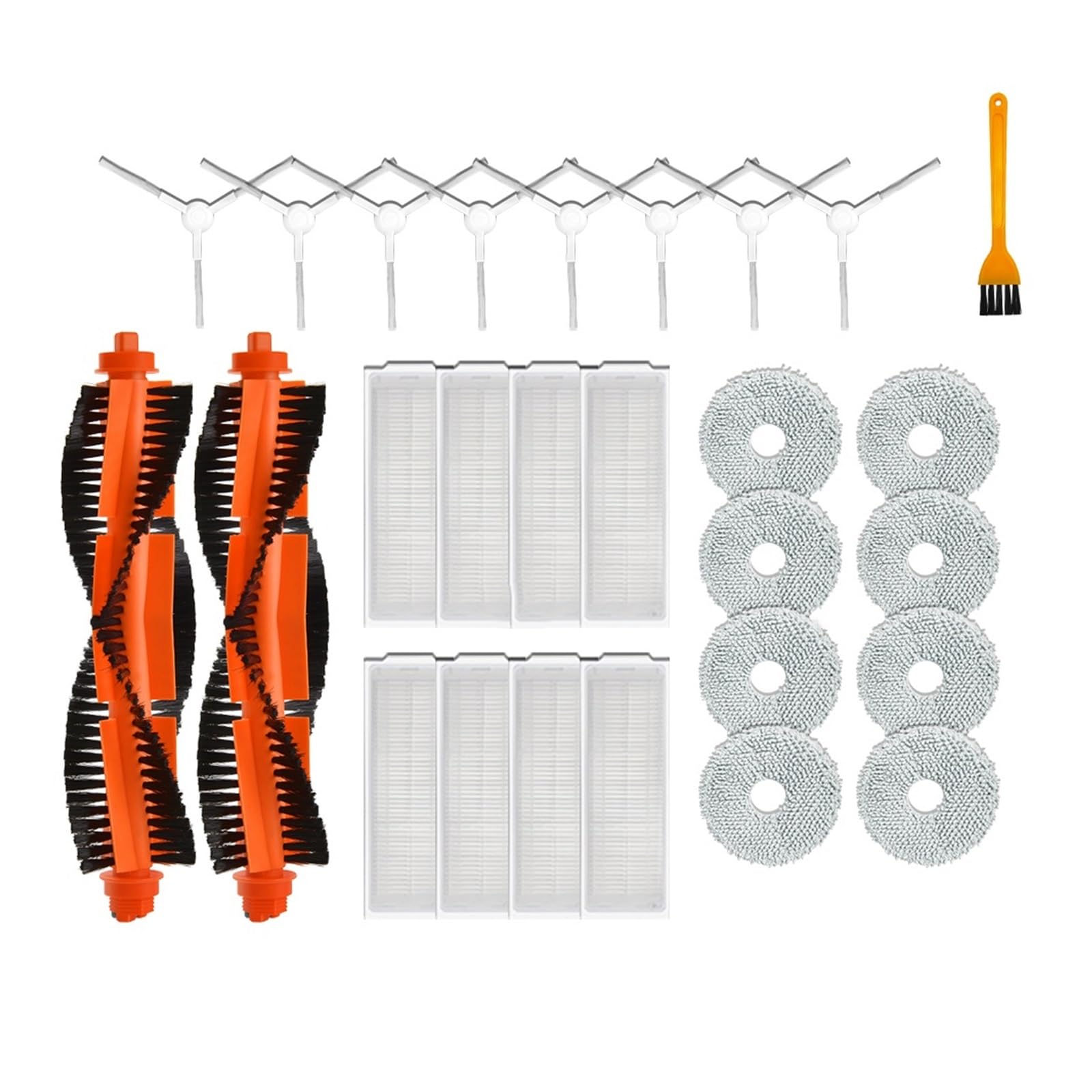 Kompatybilny z Kompatybilny z Xiaomi X20 /Mijia Samoczyszczący Robot 2 / C101 Akcesoria do odkurzacza Mop Ściereczka Szczotka rolkowa Filtr Hepa Worki na kurz Worek(Set E)