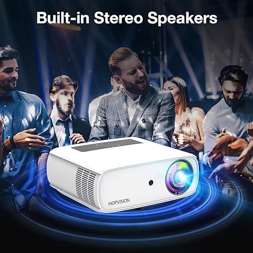 Miniatura 4 de HOPVISION - Proyector nativo de 1080 píxeles y Full HD proyector de películas de 9000 Lux con 150 000 horas de vida útil de la lámpara LED