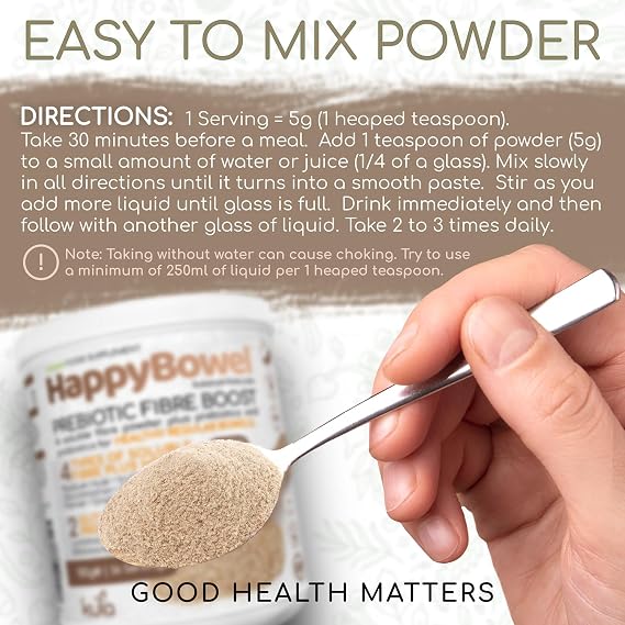 HappyBowel - Soluble Fibre Complex - Dietary Fibre Powder Supplement - 180g