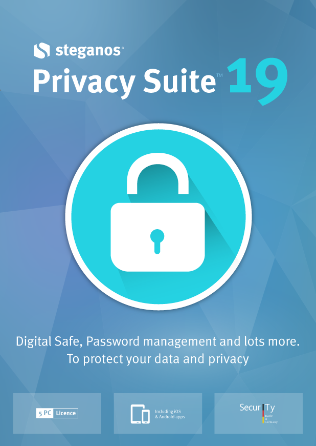 Steganos Privacy Suite 19 - Digitaler Tresor & Passwort-Management für Windows 10|8|7 [Download]