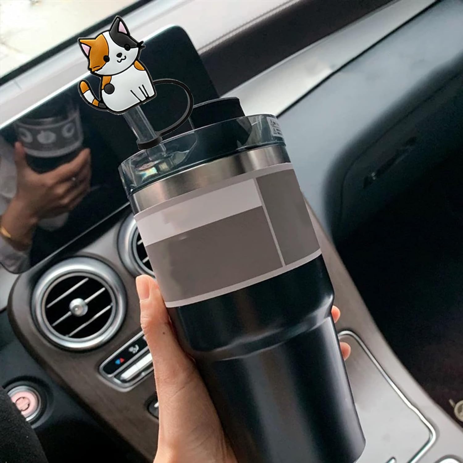 Haundry Stanley Trinkhalmkappen 6er-Set – Silikon-Abdeckungen Für Stanley Tumbler