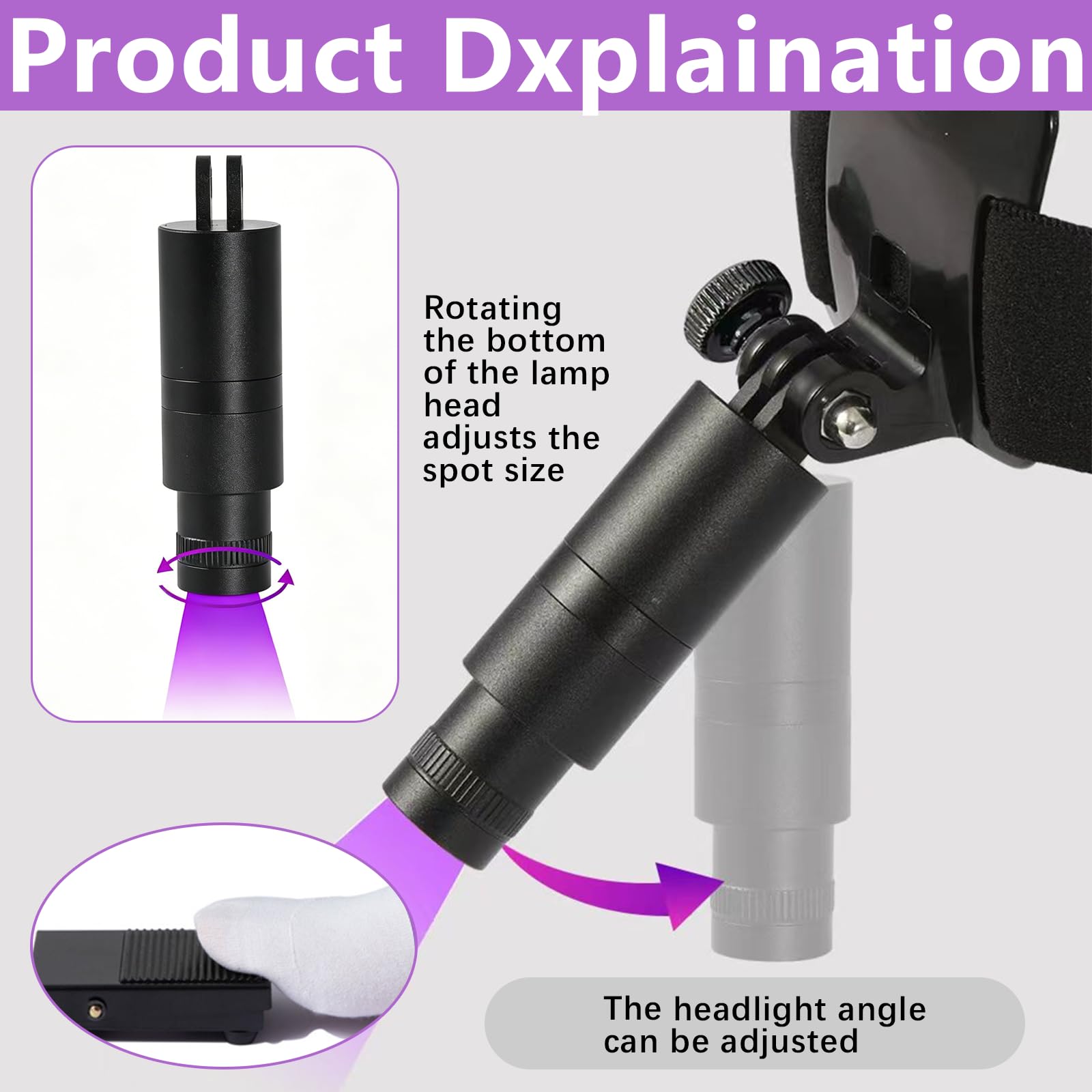 Wimpern Lampe Tragbar, 6W UV Wimpernlampe mit 1-2 Sekunden Ausgehärtet Kosmetiklampe Einstellbare Wimpernlicht für Wimpernverlängerung mit Wimpernaufkleber Fußschalter Schutzbrille
