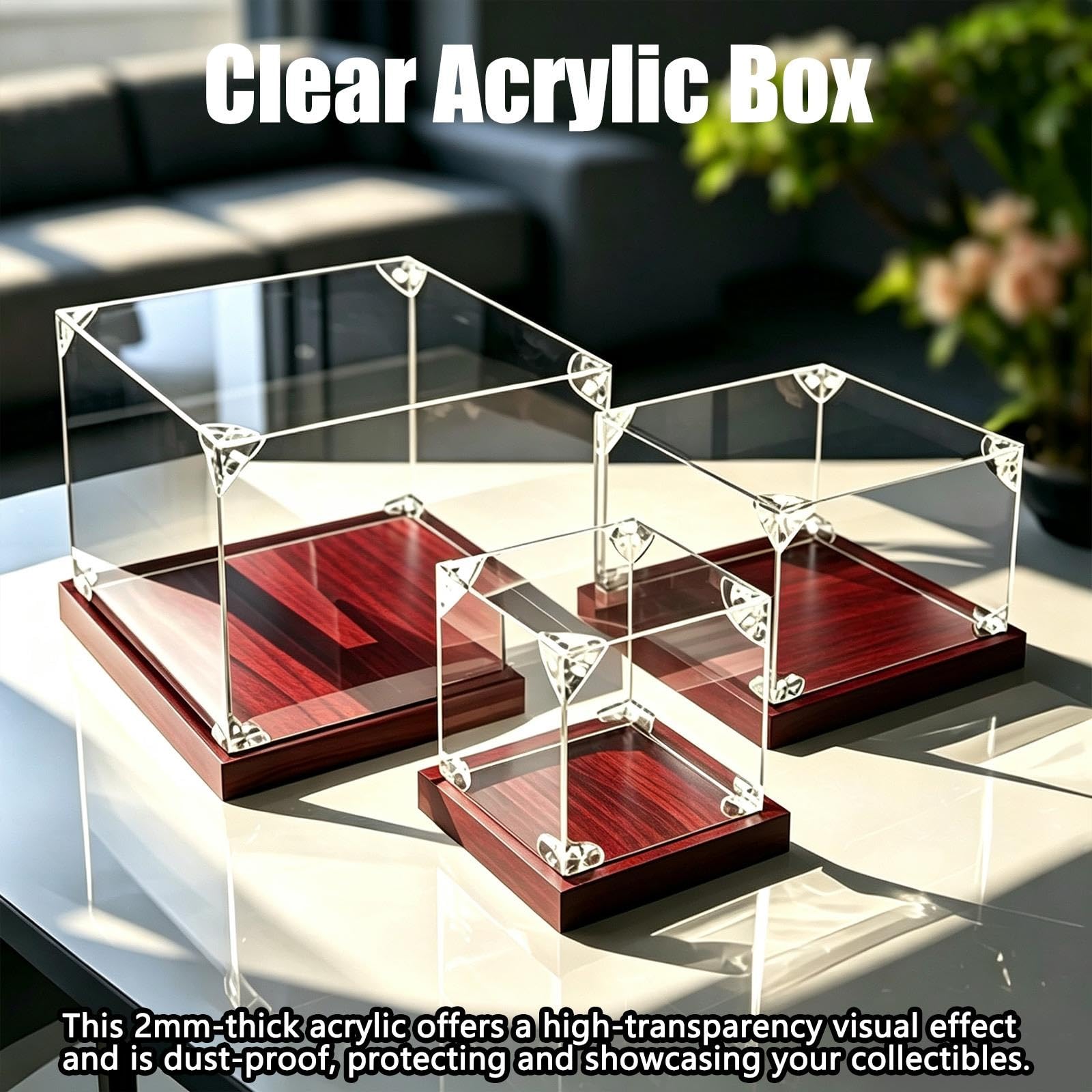 LZMZMQ Teca Plexiglass Vetrina in Acrilico per Oggetti da Collezione