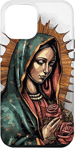 Funda para iPhone 13 Pro Max Virgen De Guadalupe Católica Virgen De Guadalupe