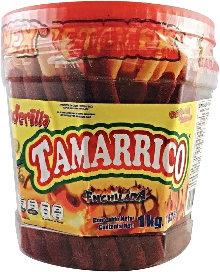 BETAMEX Tamarrico Candy Tamarind Flavor Sticks 50 Pcs 1kg/2.2pounds – Mexican Candy – Chili and Natural Tamarind – Spicy Flavor