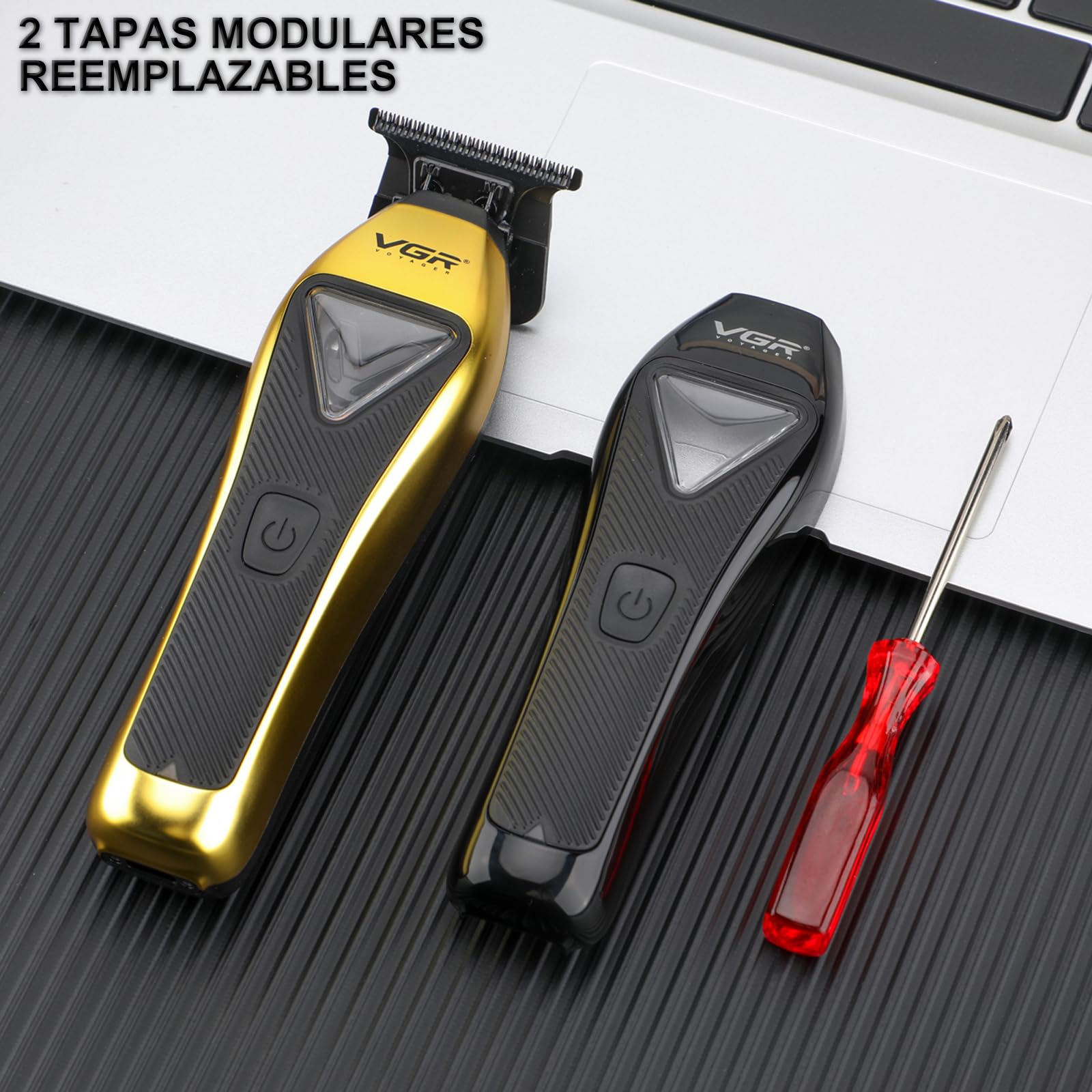 VGR 994 Cortapelos para Hombre, Motor Vectorial, 10000 RPM, Base de Carga | Cortapelos y Recortadora de Barba Profesional – Cuchilla en T con Revestimiento DLC para Barberos