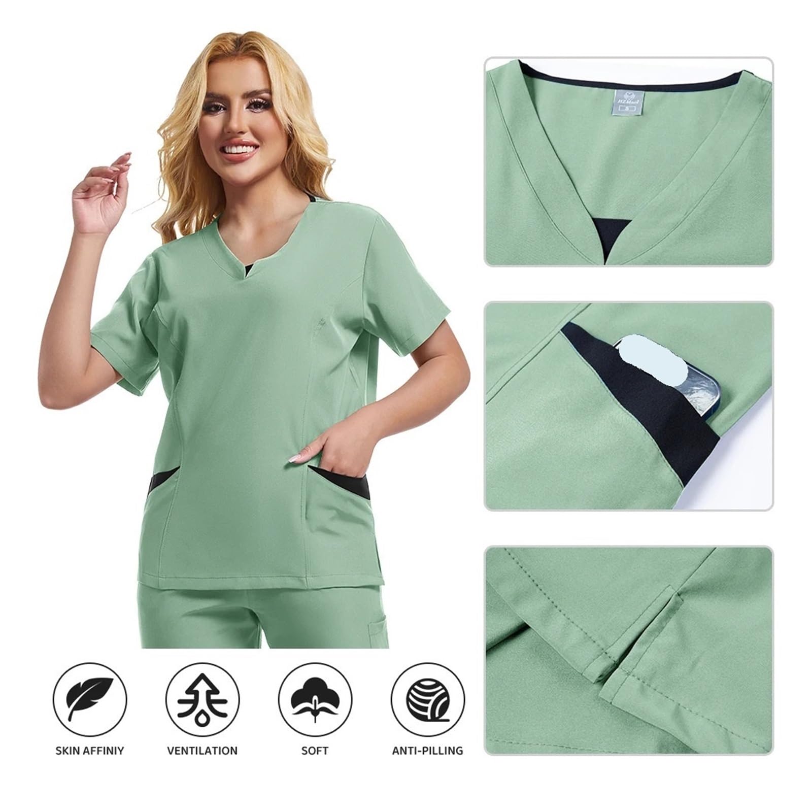 Uniforme De Enfermera Uniformes quirúrgicos for mujer, conjunto de uniformes hospitalarios for spa, clínica, ropa trabajo