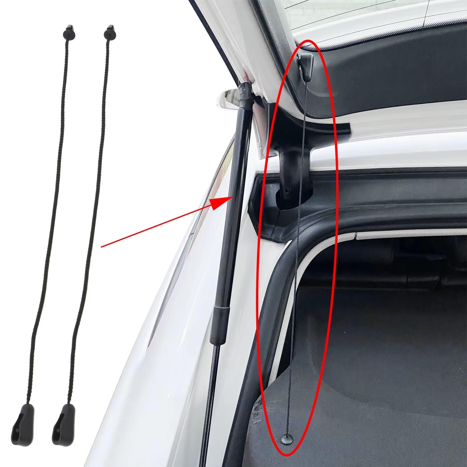 Cuerdas Maletero Coche Compatible Con Ford Para Focus Para Mk2 2004-2011 Cadena Para Estante De Paquete Maletero Trasero Piezas Automóvil