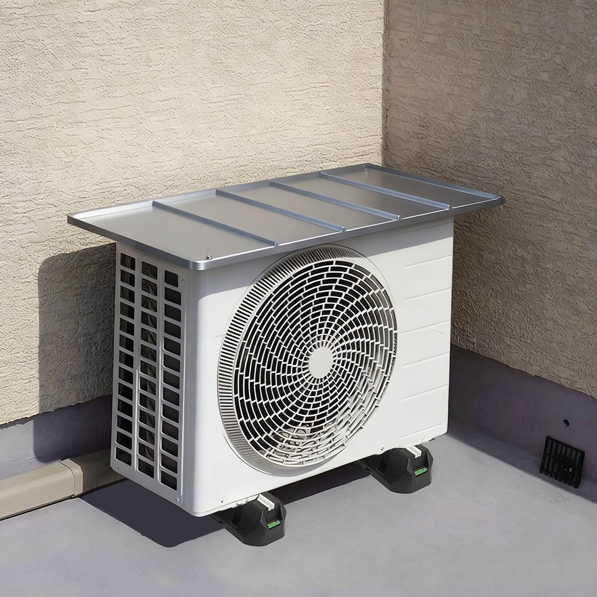 Base Ammortizzante Piedini Antivibranti Basi Antivibranti per Pompe di Calore e Condizionatori, Supporto Robusto 1 Ton, Anti-Vibrazione e Anti-Rumore, Adatto a Esterni e Interni
