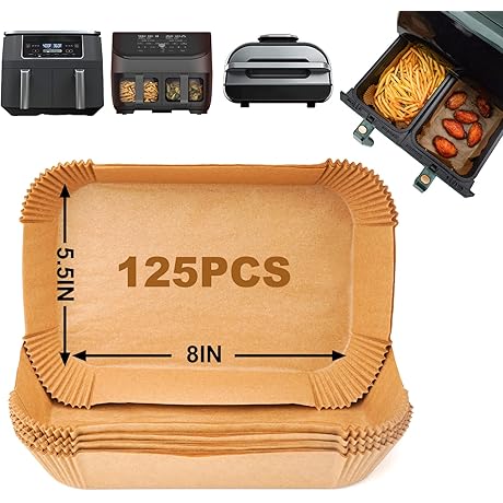 Disposable Rectangle Parchment Air Fryer Liners