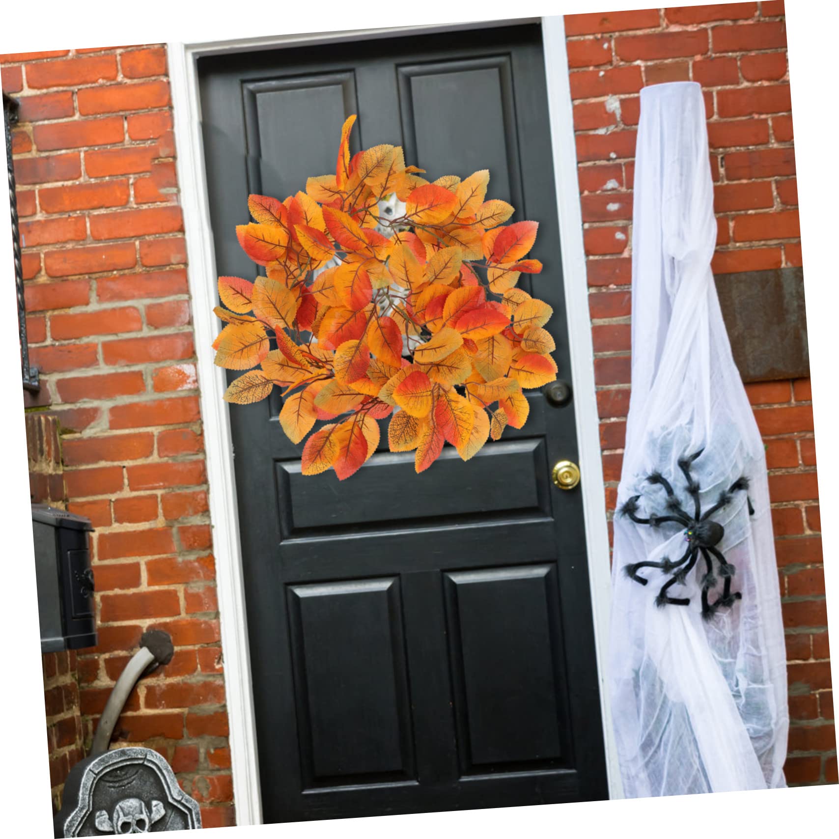 IMIKEYA 3 Stücke Realistische Magnolia Blatt Rattan Herbst Girlande Künstliche Thanksgiving Decor Mantel Zubehör