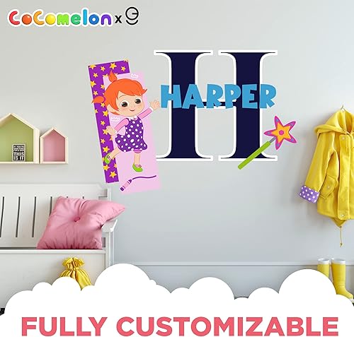 Miniatura 4 de EGD CoComelon - Calcomanía de pared para niños con nombre de fuente múltiple, serie EGD X CoComelon, colección Prime, calcomanía de pared para
