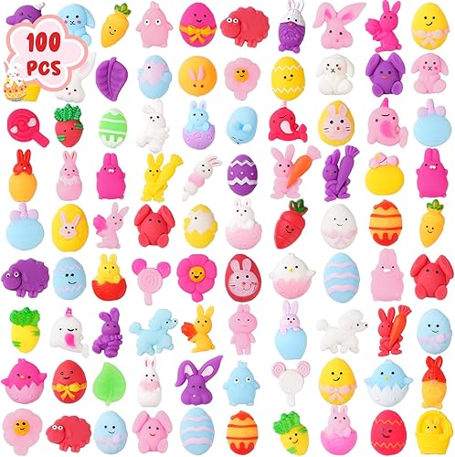 Miniatura 1 de 100 juguetes esponjosos Mochi de Pascua, rellenos de huevos de Pascua, recuerdos de fiesta para niños, rellenos de cesta de Pascua, regalos premios