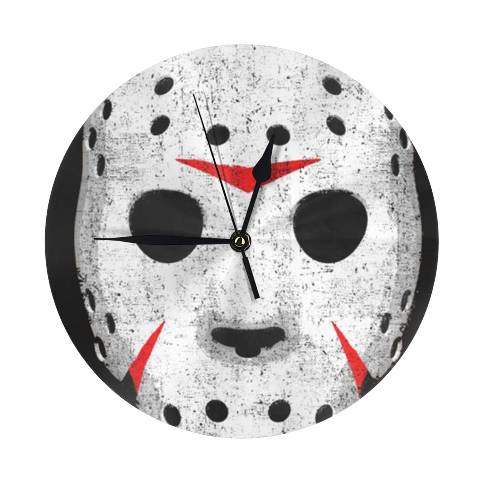 MQRCGYKF Silent Round Wall Horror Skull Clock, Fashion Simple Round Decorative Wall Clock, Battery Clock.