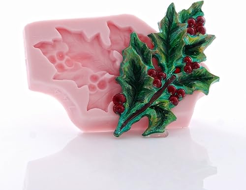 Miniatura 5 de Holly Leaf - Molde de silicona flexible, fondant, caramelo, chocolate, apto para alimentos, arcilla polimérica, molde de resina, epoxi y mucho más