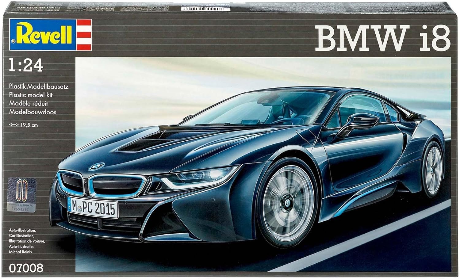 Revell - 07008 - Mbmw I8 - 131 Pièces - Echelle 1/24, Le noir