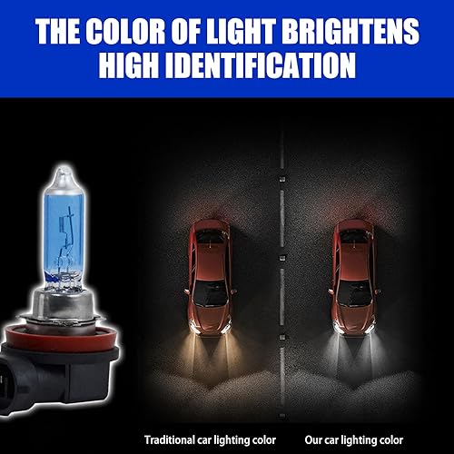 Miniatura 4 de gunhunt 2 bombillas halógenas H11, PGJ19-2 portalámparas blancas superbrillantes, 12 V 100 W, haz alto de haz bajo, luz antiniebla de conducción