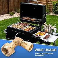 Vista 3 de Adaptador de Codo de Quemador de Propano de 1LB, Convertidor de Codo de Quemador de Antorcha de Gas Propano Mapp de 1LB Una Libra, Conector de 90