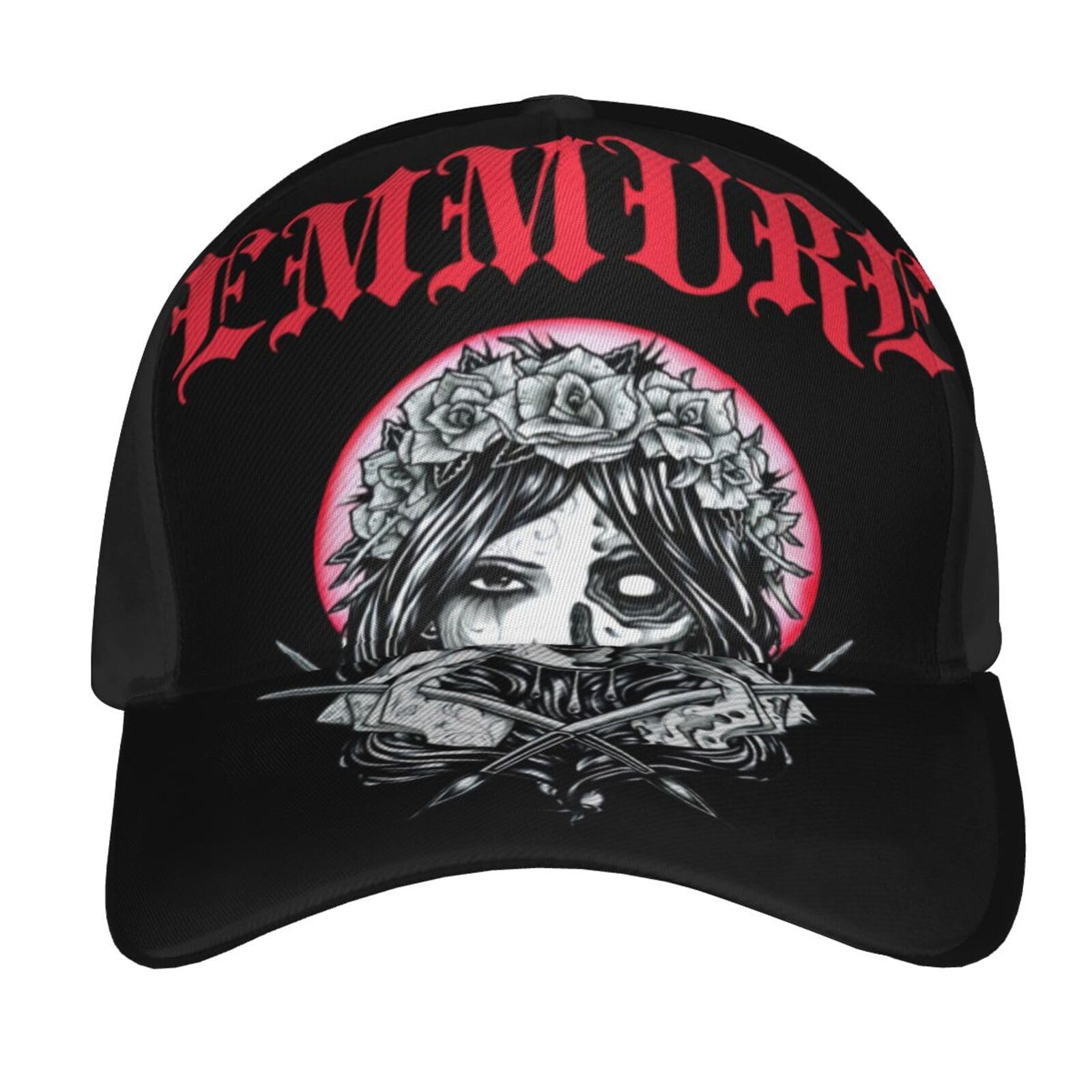 Emmure Band Baseball Cap Adjustable Casual Hat Outdoor Sun Baseball Cap for Men Women Black