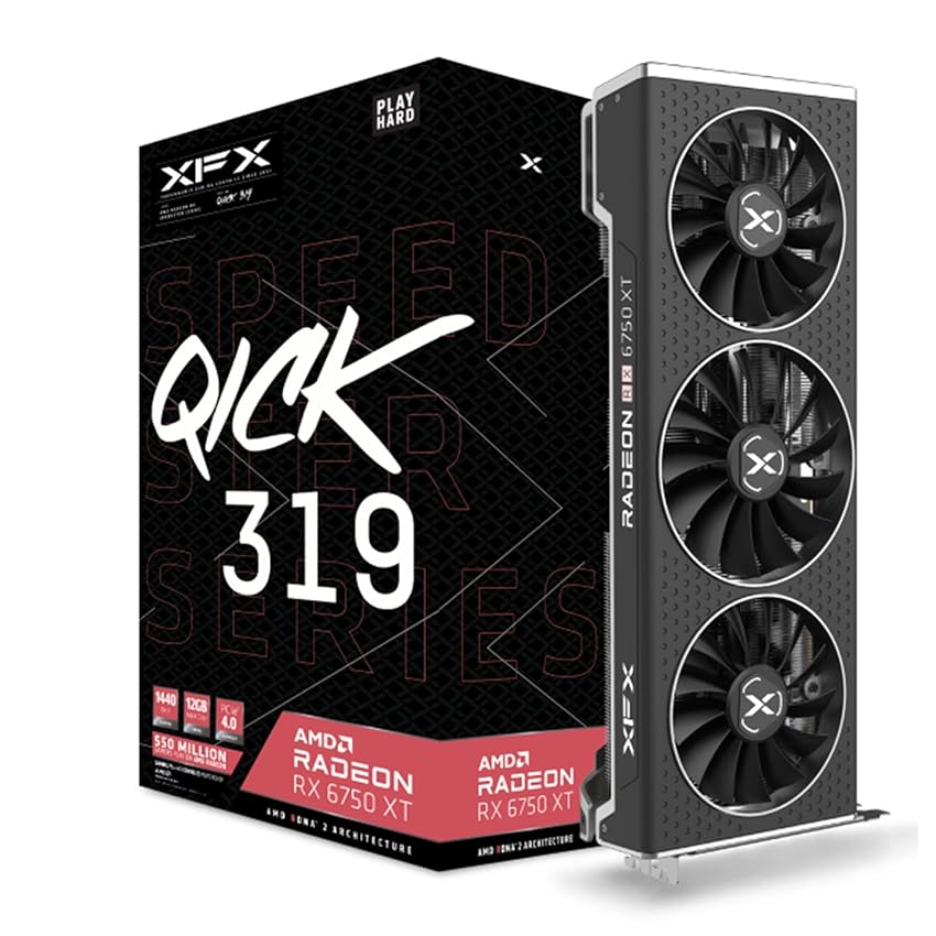 Immagine del prodotto XFX SPEEDSTER QICK319 RADEON RX 6750XT CORE Gaming Scheda Grafica con 12GB GDDR6 HDMI 3xDP, AMD RDNA™ 2 (RX-675XYJFDP)