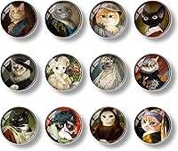 Vista 2 de 12 imanes de cristal para nevera, lindos gatos, imanes decorativos para refrigerador, para cocina, oficina, pizarra, gabinete y lavavajillas