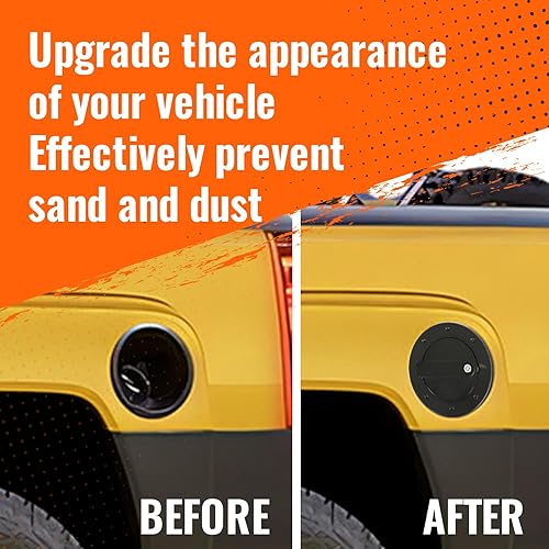 Miniatura 3 de HECASA Cubierta de tapa de gas con bloqueo compatible con Hummer H3 H3T 2003-2010 Puerta de llenado de tanque de combustible con cerradura