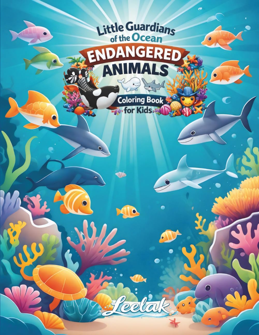 Little Guardians of the Ocean: Endangered Animals Coloring Book for Kids Ages 4–9 (Wild Wonders Coloring Series)