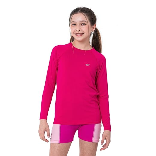 Camiseta Manga Longa Com Proteção UV 50+, Hammerhead, Infantil, Pink, Tam. 10