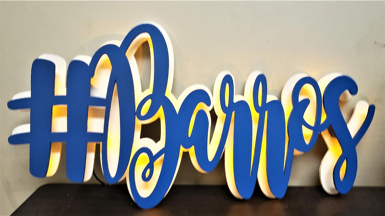 Nursery Name sign, Family name,LED personalized Wall decor