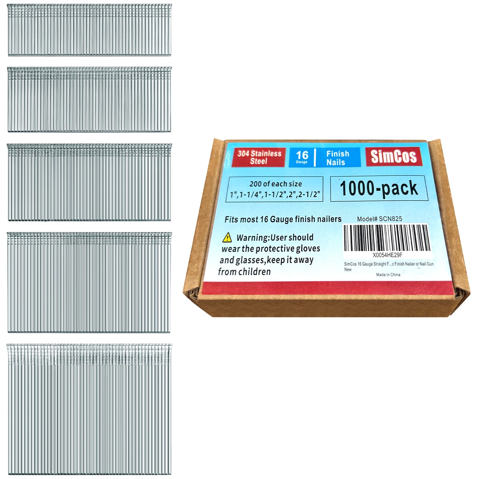 Stainless Steel Finish Nails - 1000 Pack -11