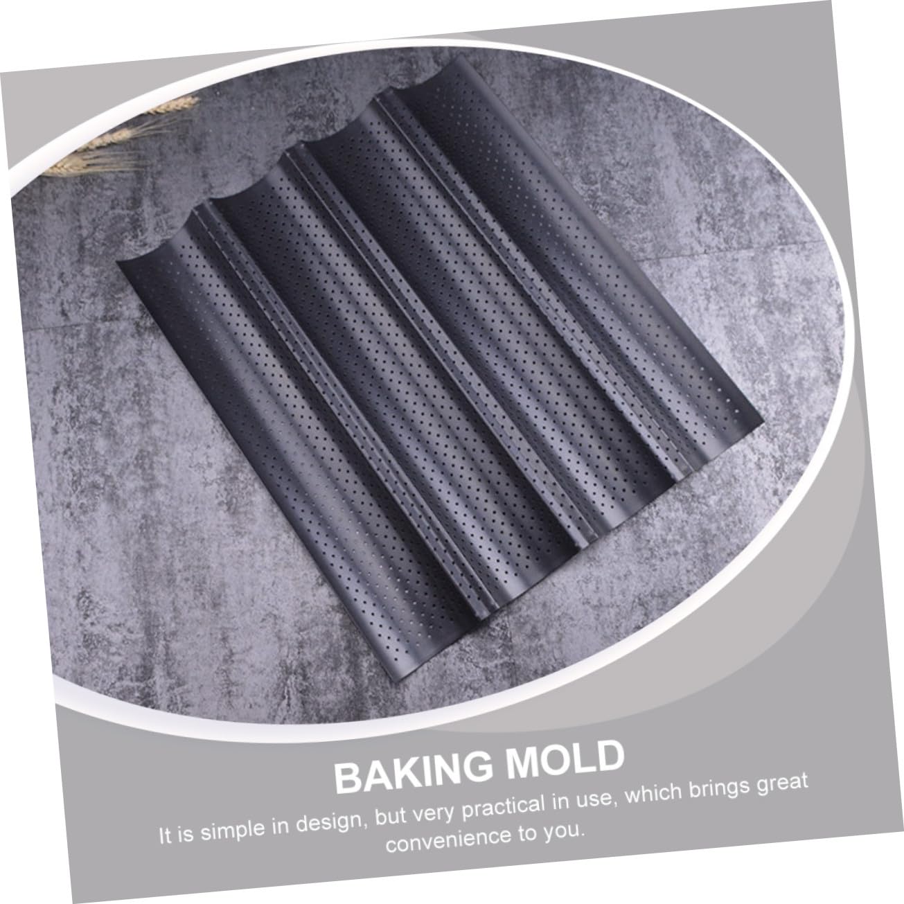 Molde para Pan Francés de Carbono Premium Bandeja Antiadherente de Ranuras para Hornear Baguettes Casa Molde Resistente y Fácil de Limpiar Herramienta Profesional para Panadería