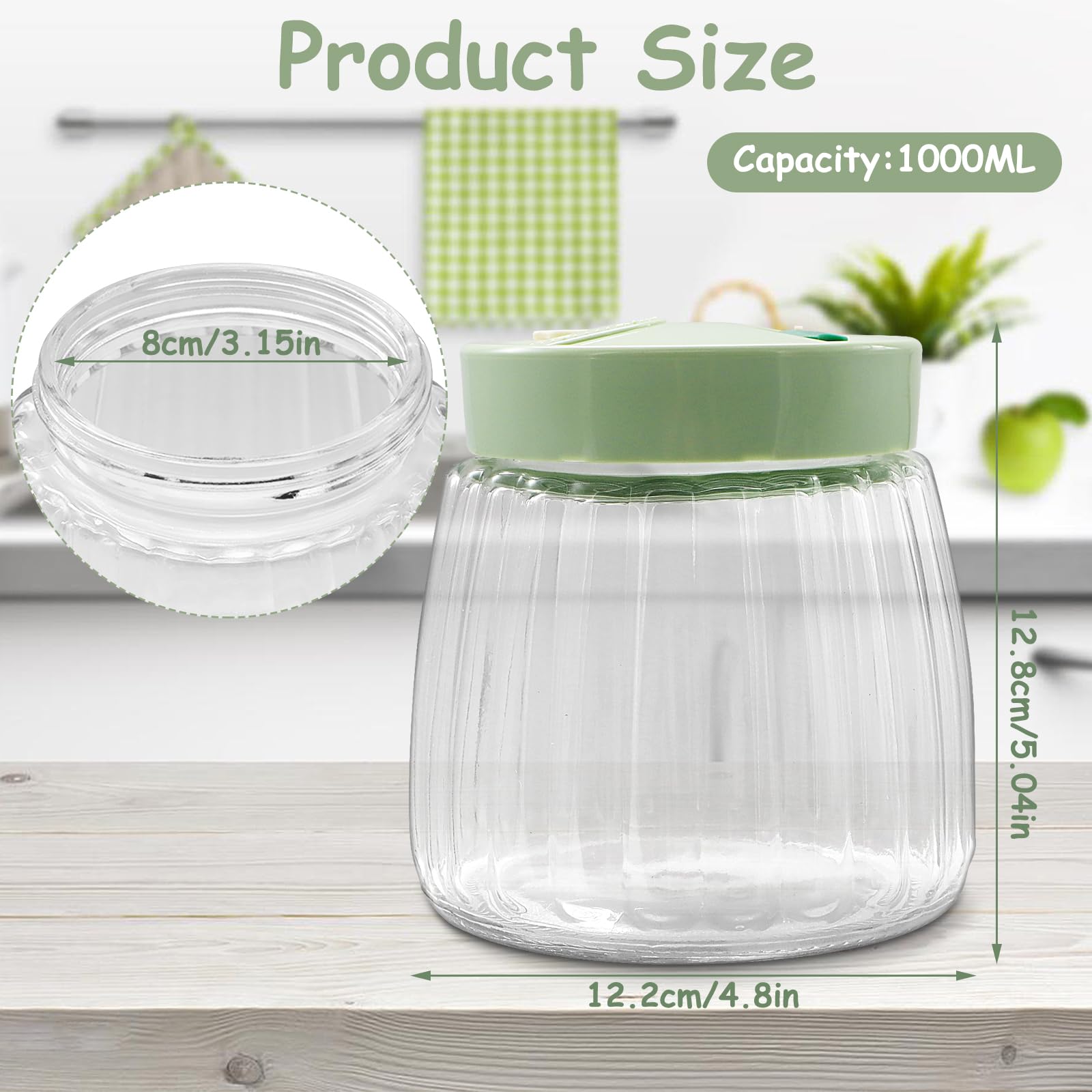 Fermentation Légumes 2 Bocaux Fermentation 1L Avec Valve - Pour Kimchi, Kombucha, Légumes - Verre Et Silicone Alimentaire Bocaux Sterilisation