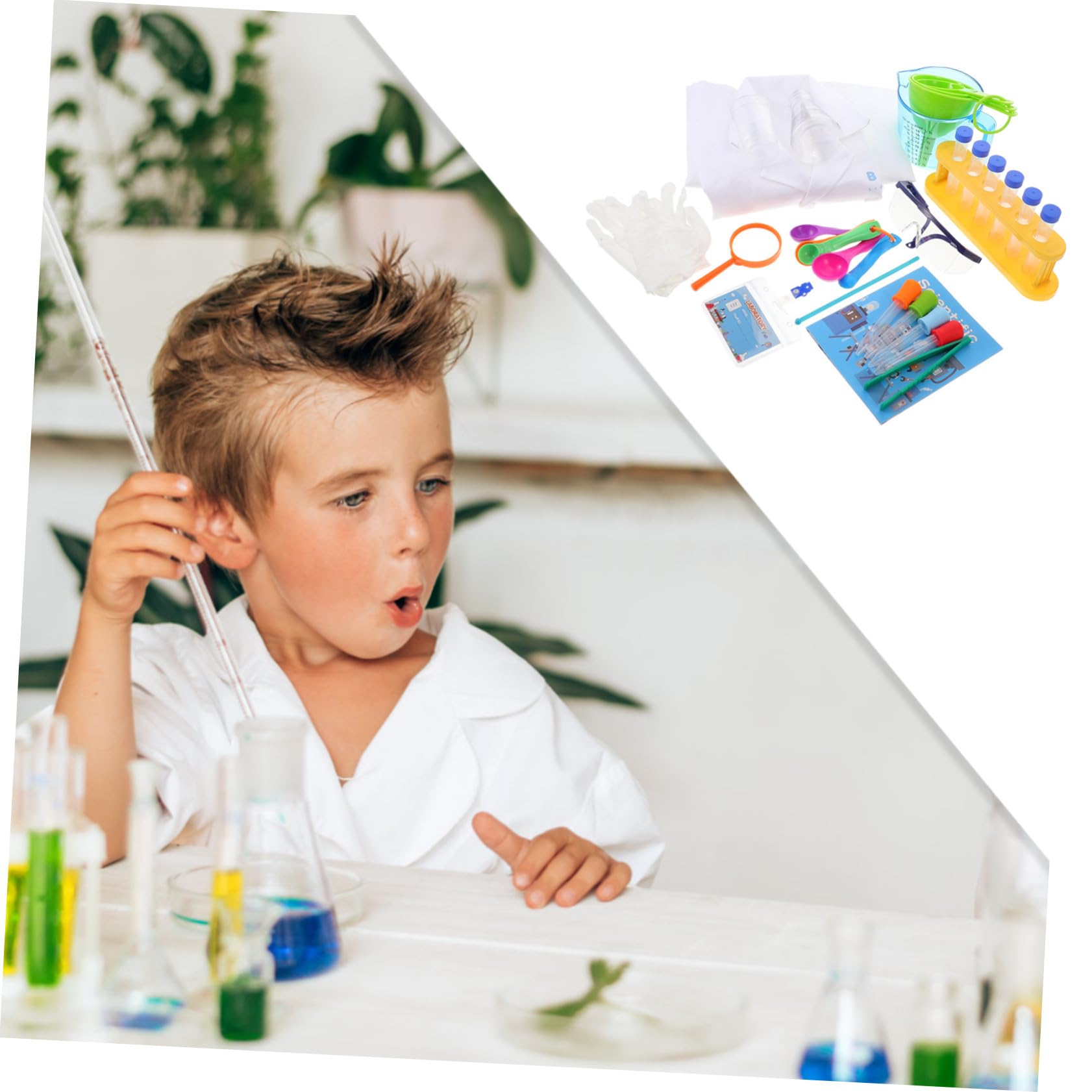 ERINGOGO Kit Scientifique pour Garçon Fille Ensemble Expériences de Chimie Éducatif Stem et Réutilisable pour Éveil Scientifique et Jeux de Rôle Couleur Aléatoire Couleur Aléatoire