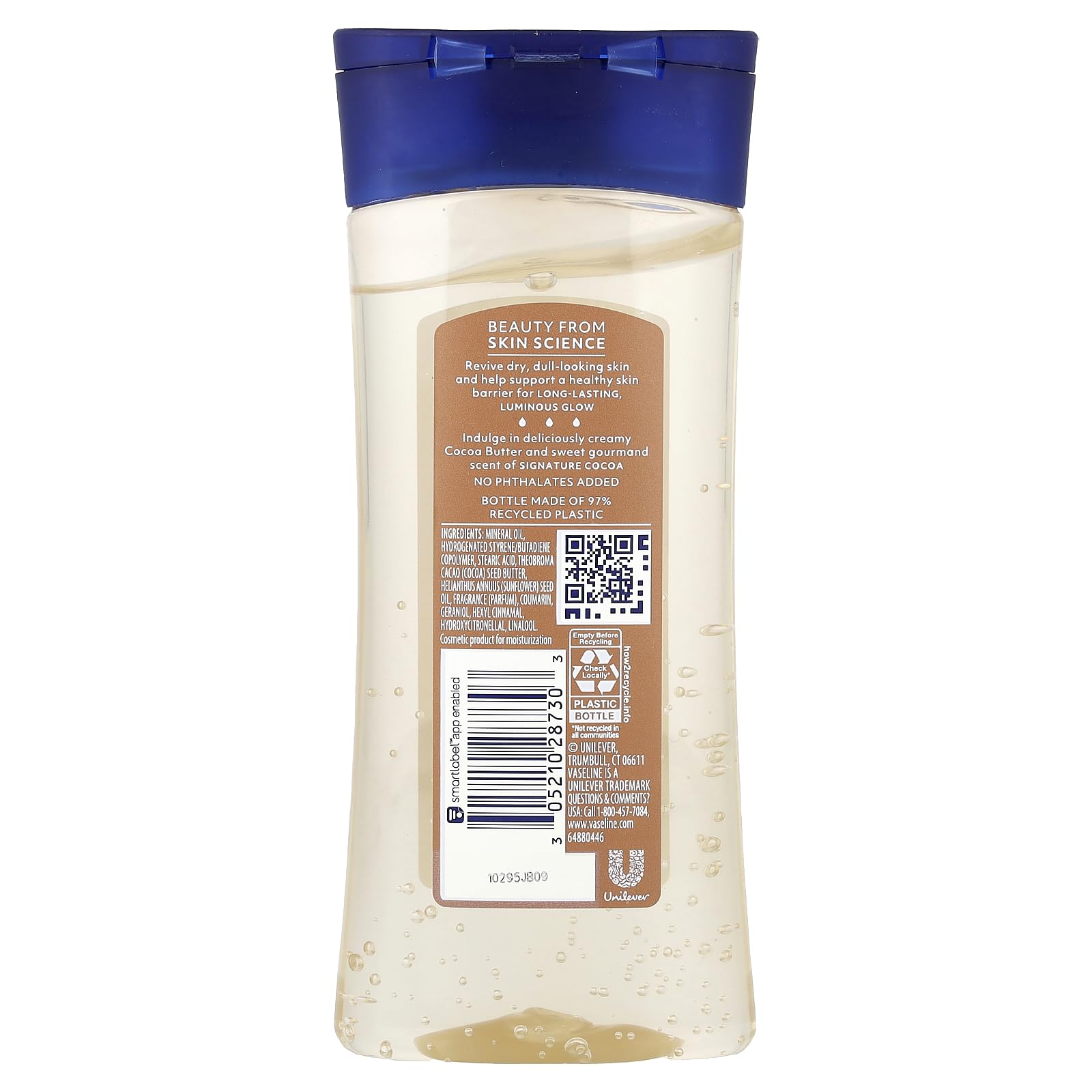 Vaseline Aceite Corporal Cocoa Radiant Oil, 200ml