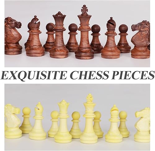 Miniatura 4 de Juego de mesa de ajedrez de montaje en pared, juego de ajedrez gigante de madera, vitrina colgante vertical, juego familiar, decoración artística