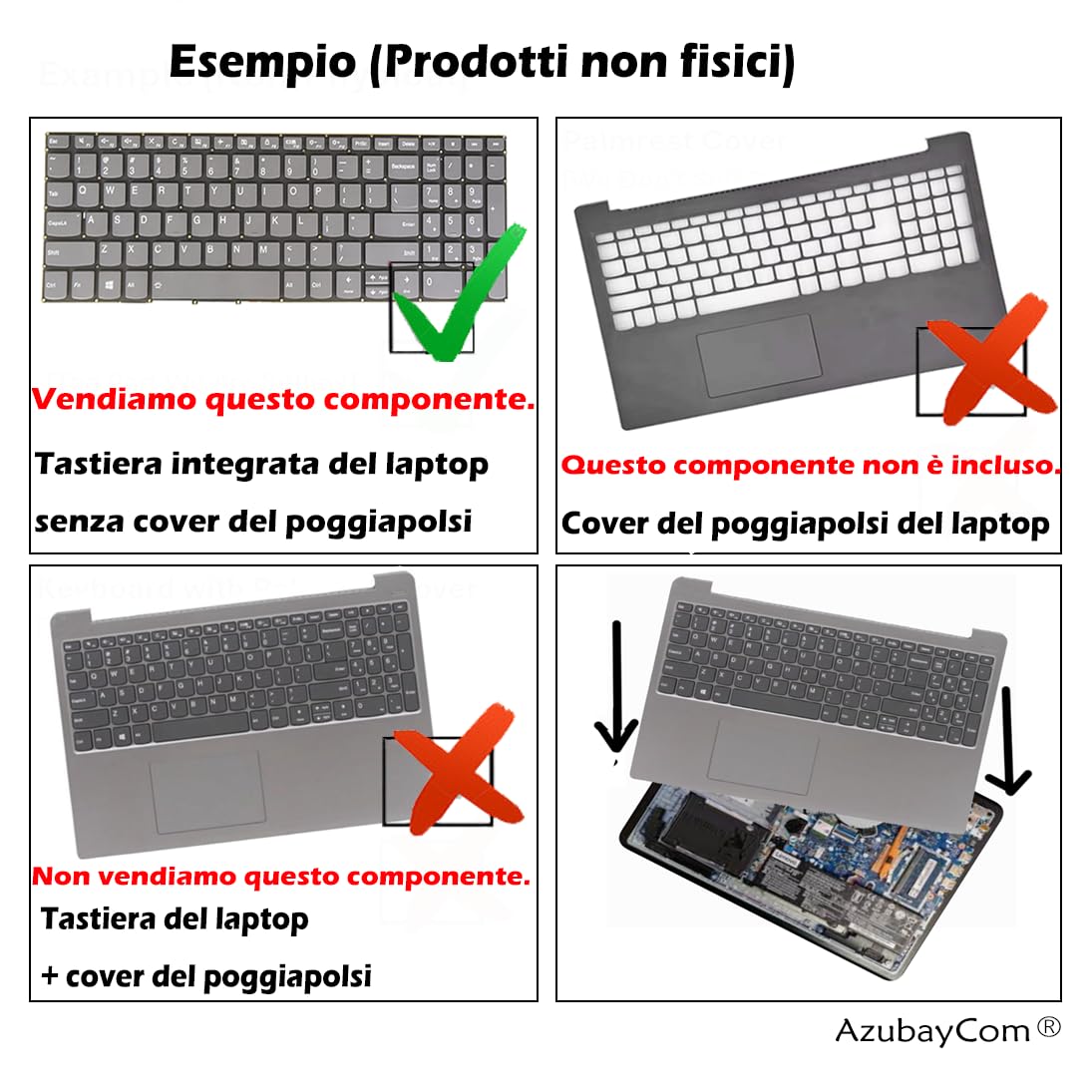 Tastiera di ricambio per computer portatile Dell Latitude 3520 3530, retroilluminata, senza cover (layout italiano italiano, nero)