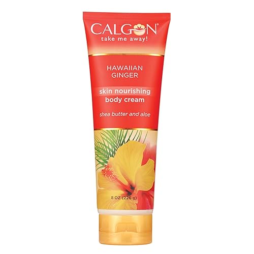 Calgon Crema corporal nutritiva para la piel de jengibre hawaiano para mujeres, 8 onzas