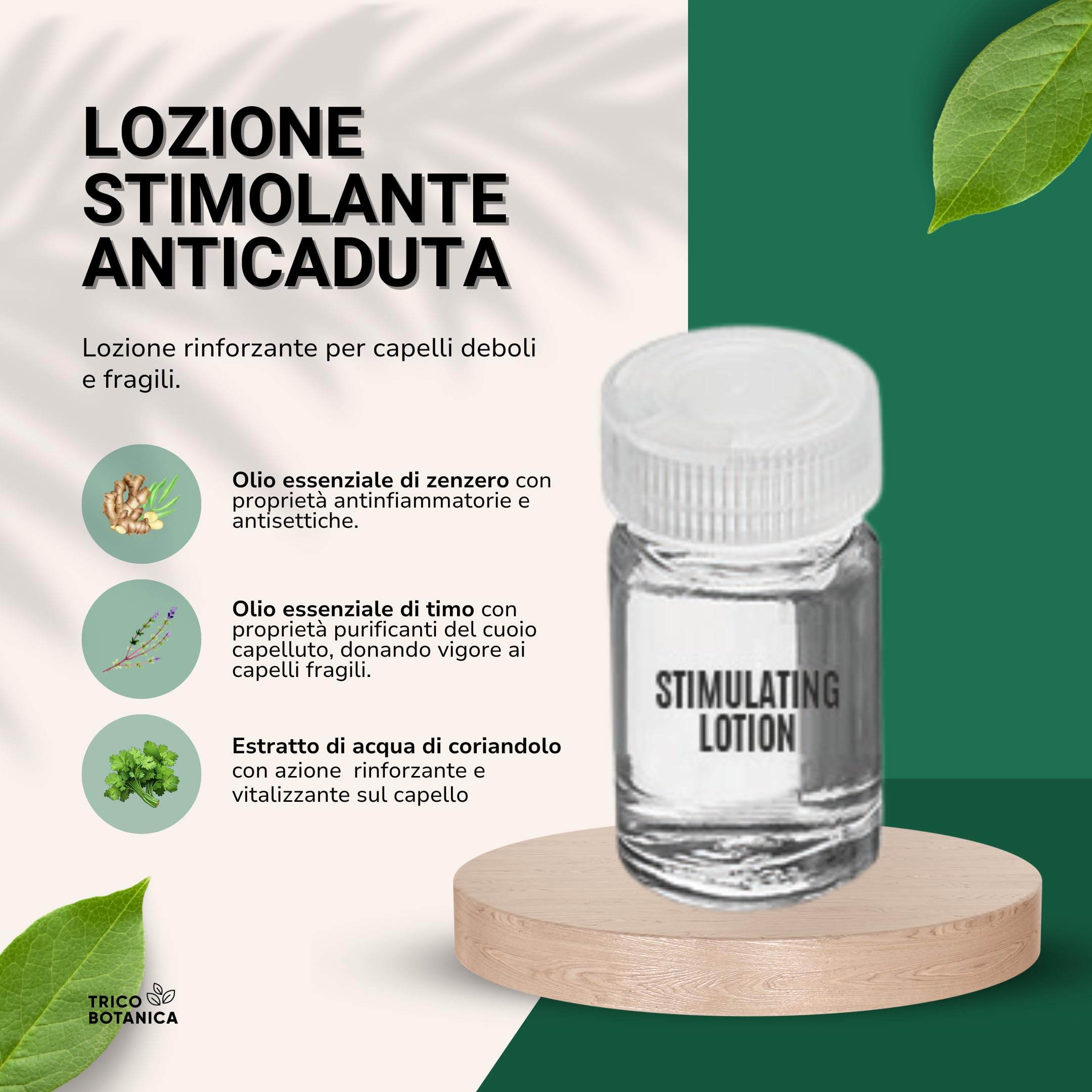 TRICOBOTANICA - Fiale Anticaduta Capelli Donna Rinforzante per capelli fragili - Utilizzalo Anche Come Lozione Densificante Per La Ricrescita Capelli Uomo