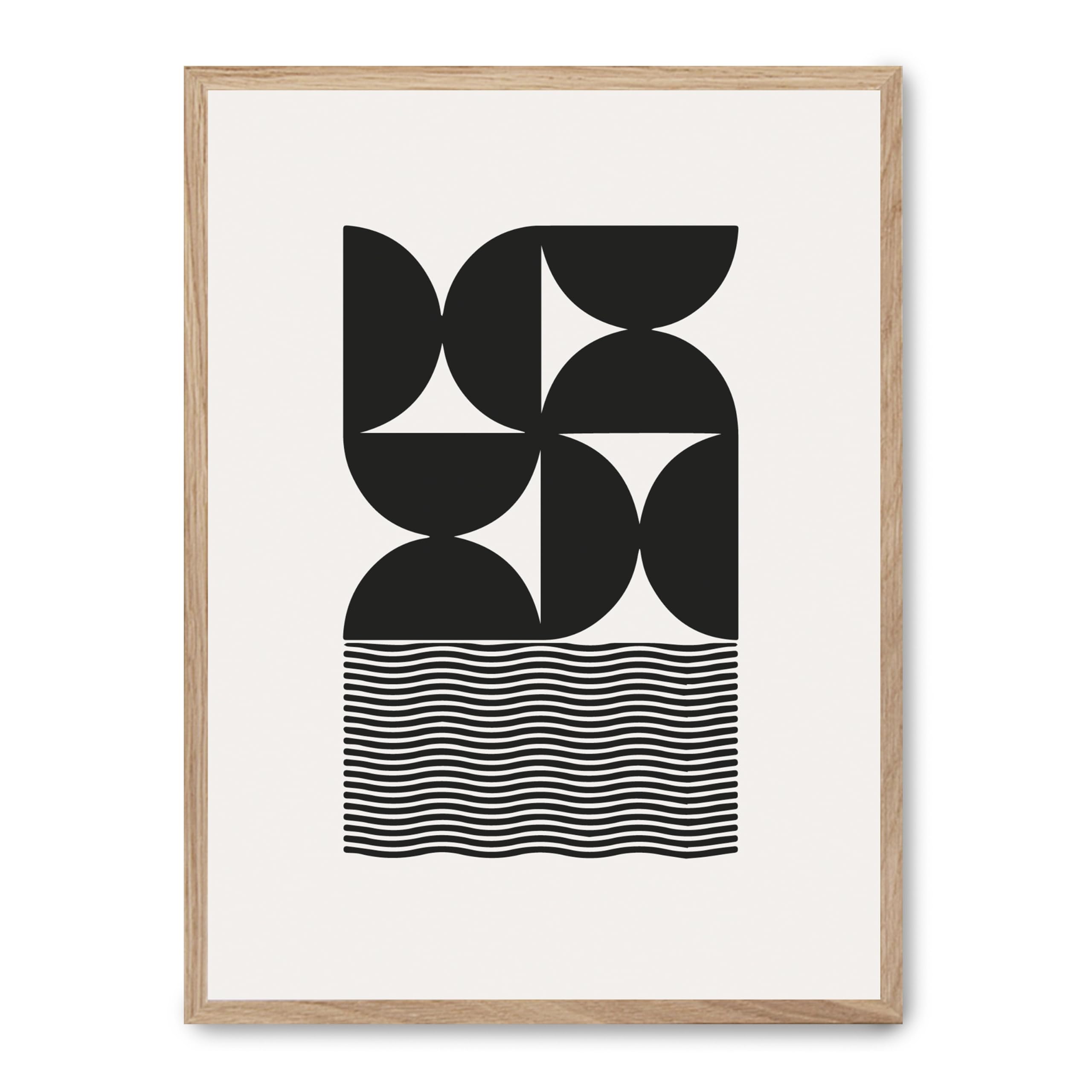 Cuadro bauhaus black forms iii FASE5 tableau abstrait géométrique