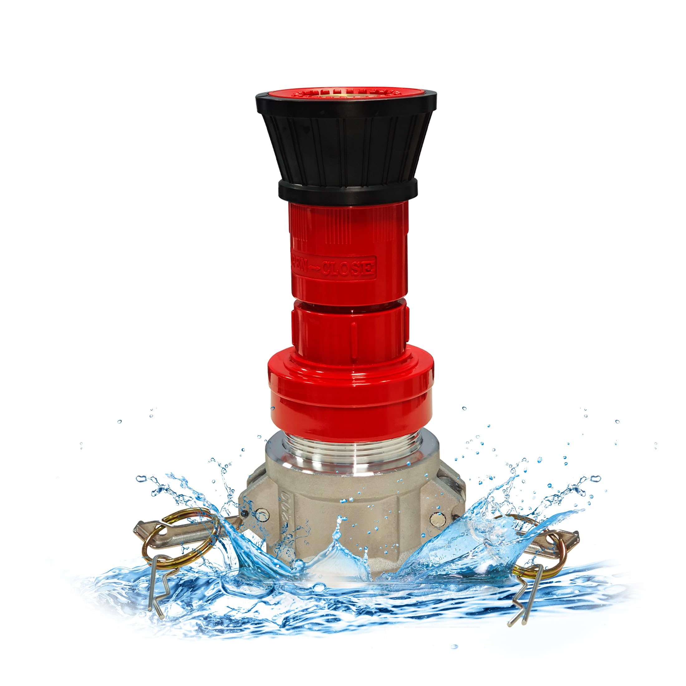 ZYfire Fire Hose Nozzle - 2" NPSH Heavy Duty Fire Suppression Nozzle with Aluminum Camlock Fitting 2 inch Fire Hose Constant Flow Fog Nozzle (Not for NST/NH Thread)