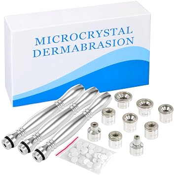 UNOISETION Diamond Microdermabrasion Tips Replacements, 3 Wands 9Pcs Dermabrasion Tips Replacement with 50pcs Cotton Filter for Diamond Dermabrasion Peeling, Facial Skin Care US
