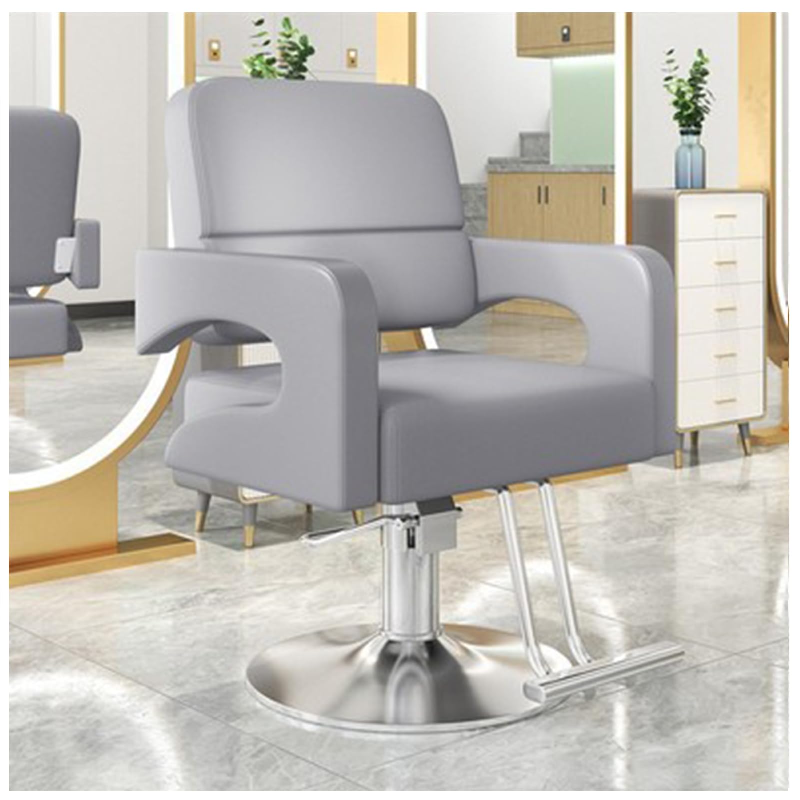 OZBMA ty Hydraulic Barber Chair Adjustable Height Salon with Comfortable Backrest & Waterproof Design for Professional Hair Stylists