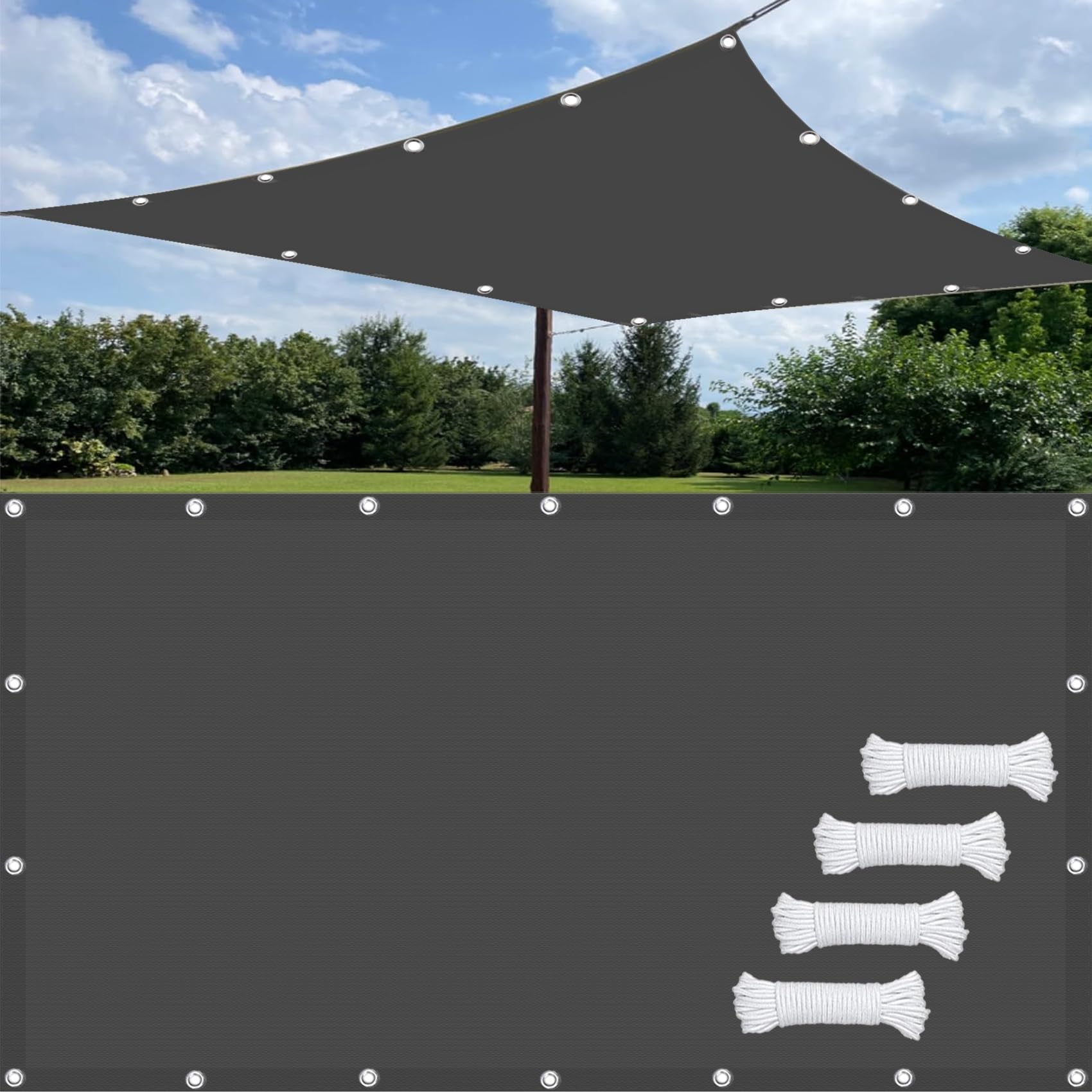 Toldos exterior terraza 2.5 x 4.2 m gris oscuro para patio