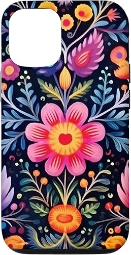 Miniatura 1 de Funda para iPhone 1212 Pro de arte popular mexicano bordado floral patrimonio otomi