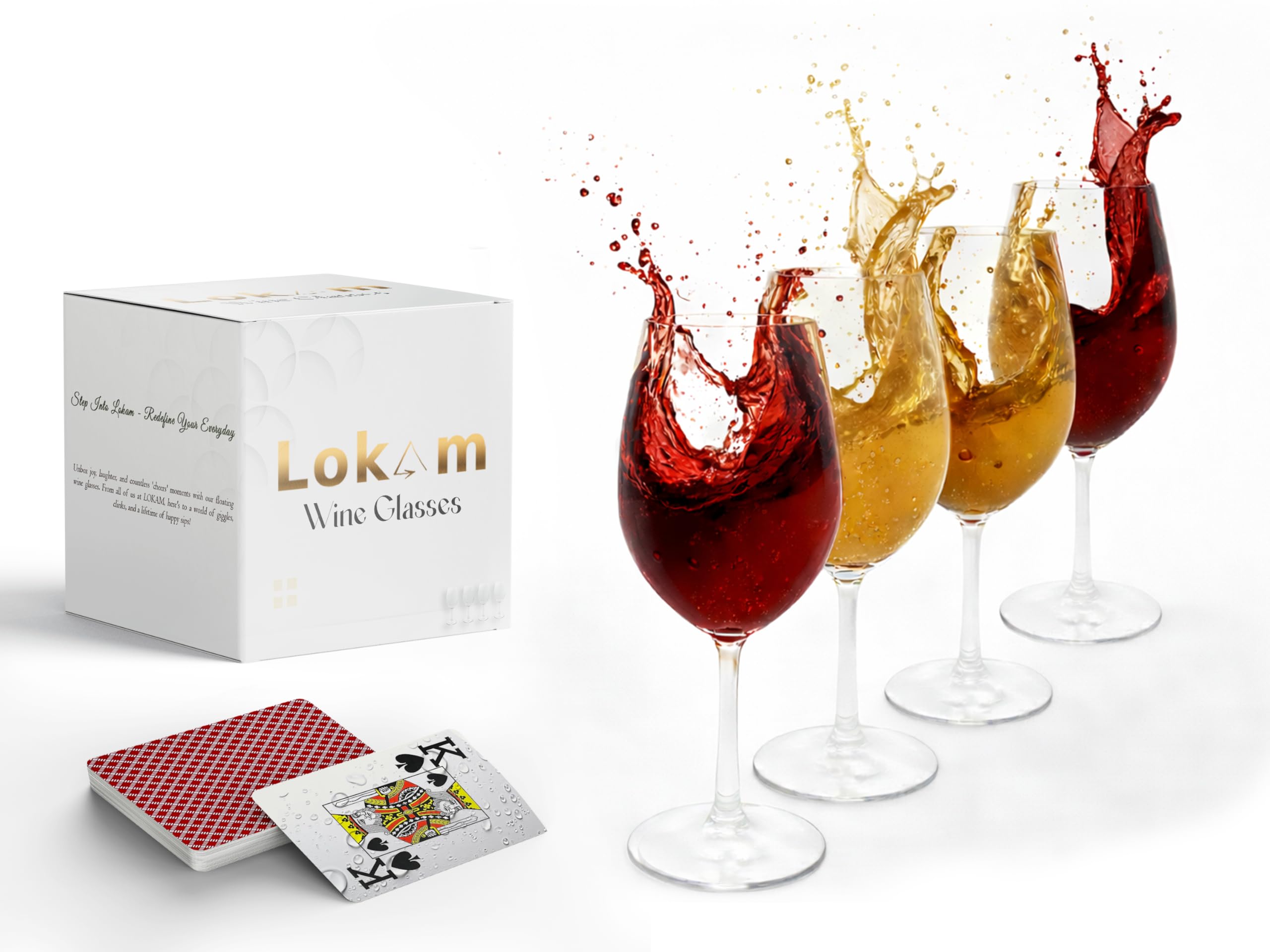 Copas de vino irrompibles con tallo, juego de 4 copas de vino de plástico (20 onzas) | 100% Tritan y libre de BPA | Ideal para piscina, playa, viajes y al aire libre, camping, picnic, tazas de