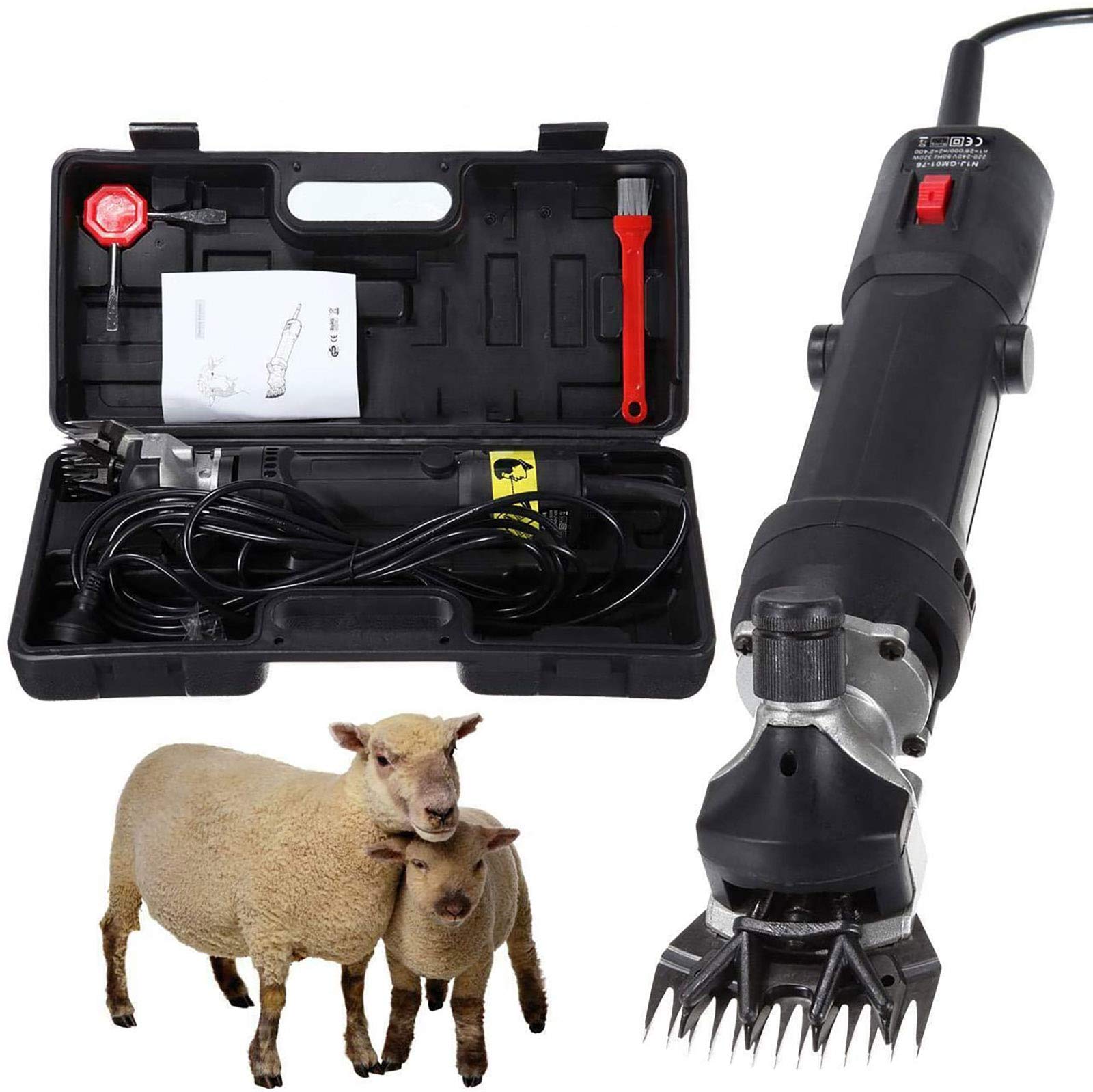 Esquiladora de ovejas 690W Esquiladora de ovejas eléctrica 2400 rpm Cortadora de cabras Esquiladora de animales para esquila de caballos, bovinos, ovinos, caprinos-alpaca-camello con 6 velocidades