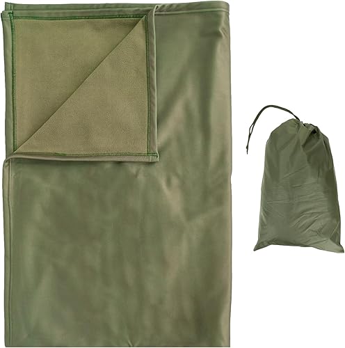 Vista 110 de LOOGU Manta de camuflaje con aislamiento impermeable para acampar al aire libre, senderismo, caza, supervivencia, mochilero, picnic Alpha Green