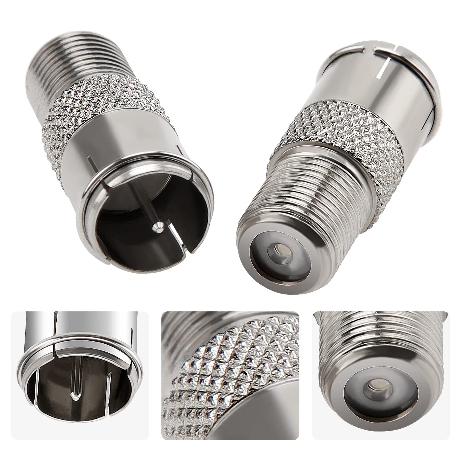 Keple Adattatore Da Presa Femmina A Spina Maschio Di Tipo F - Adattatore Per Cavi Coassiali RG59 RG6, Connettore, Installazione A Vite - Confezione Da 2 - Foto 11